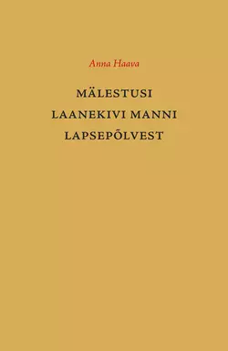 Mälestusi Laanekivi Manni lapsepõlvest Anna Haava