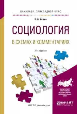 Социология в схемах и комментариях 2-е изд.  испр. и доп. Учебное пособие для прикладного бакалавриата Борис Исаев