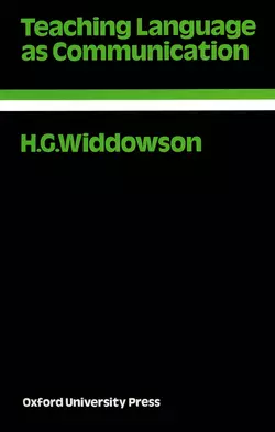 Teaching Language as Communication, H. Widdowson