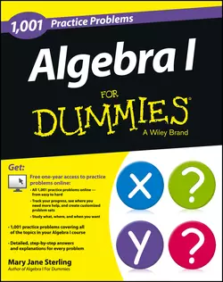 Algebra I: 1 001 Practice Problems For Dummies (+ Free Online Practice) Mary Jane Sterling