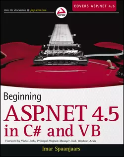 Beginning ASP.NET 4.5: in C# and VB, Imar Spaanjaars