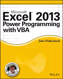 Excel 2013 Power Programming with VBA John Walkenbach