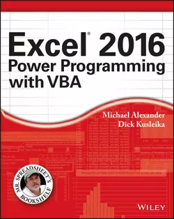 Excel 2016 Power Programming with VBA Michael Alexander и Richard Kusleika