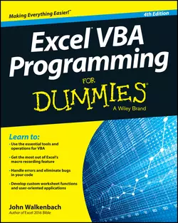 Excel VBA Programming For Dummies, John Walkenbach