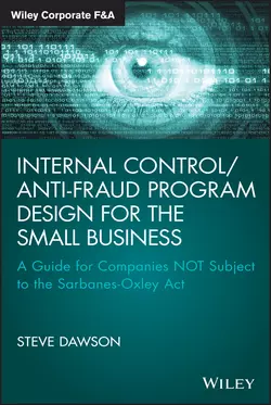 Internal Control/Anti-Fraud Program Design for the Small Business. A Guide for Companies NOT Subject to the Sarbanes-Oxley Act, Steve Dawson