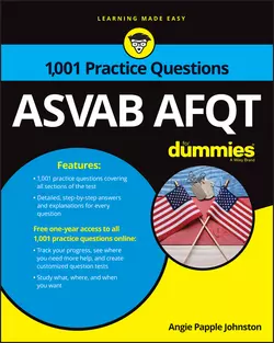 1,001 ASVAB AFQT Practice Questions For Dummies, Angie Johnston