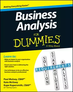 Business Analysis For Dummies, Kupe Kupersmith