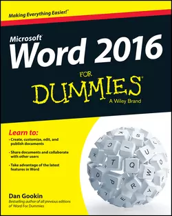 Word 2016 For Dummies Dan Gookin