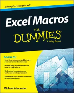 Excel Macros For Dummies Michael Alexander