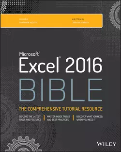 Excel 2016 Bible John Walkenbach