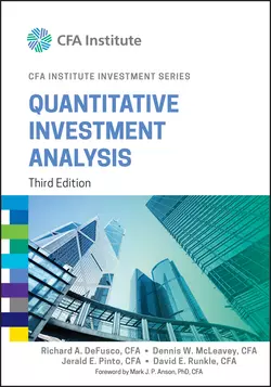 Quantitative Investment Analysis, Jerald Pinto