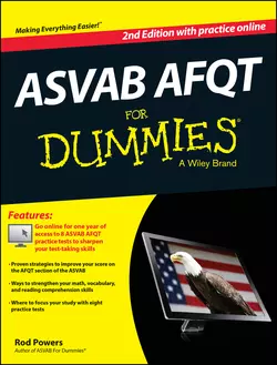 ASVAB AFQT For Dummies, with Online Practice Tests, Rod Powers