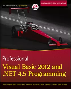 Professional Visual Basic 2012 and .NET 4.5 Programming, Billy Hollis