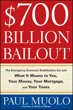 $700 Billion Bailout. The Emergency Economic Stabilization Act and What It Means to You, Your Money, Your Mortgage and Your Taxes, Paul Muolo