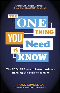 The One Thing You Need to Know. The SCQuARE way to better business planning and decision making, Ross Lovelock