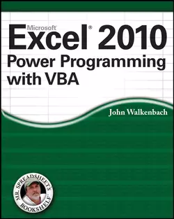 Excel 2010 Power Programming with VBA John Walkenbach