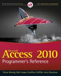 Access 2010 Programmer′s Reference, Teresa Hennig