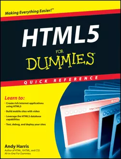 HTML5 For Dummies Quick Reference Andy Harris