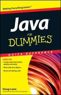 Java For Dummies Quick Reference Doug Lowe