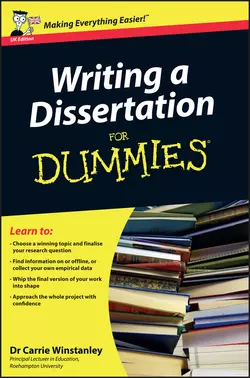 Writing a Dissertation For Dummies, Carrie Winstanley