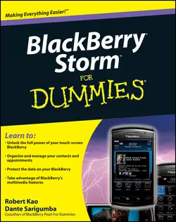 BlackBerry Storm For Dummies, Robert Kao