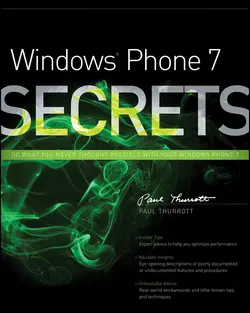 Windows Phone 7 Secrets, Paul Thurrott