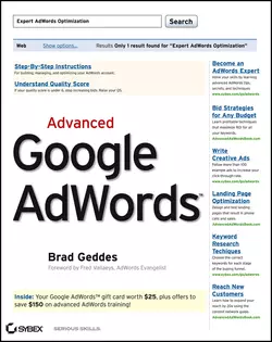 Advanced Google AdWords, Brad Geddes