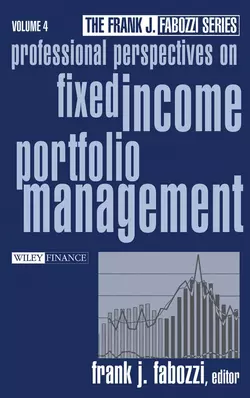 Professional Perspectives on Fixed Income Portfolio Management, Volume 4, Frank J. Fabozzi