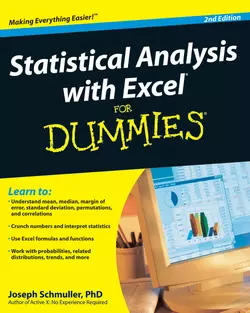 Statistical Analysis with Excel For Dummies, Joseph Schmuller