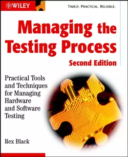 Managing the Testing Process. Practical Tools and Techniques for Managing Hardware and Software Testing Rex Black