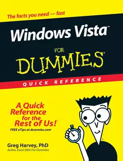 Windows Vista For Dummies Quick Reference Greg Harvey