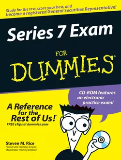 Series 7 Exam For Dummies Steven Rice