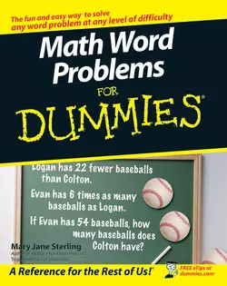 Math Word Problems For Dummies Mary Jane Sterling