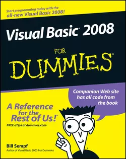 Visual Basic 2008 For Dummies, Bill Sempf