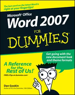 Word 2007 For Dummies Dan Gookin