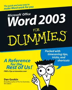 Word 2003 For Dummies Dan Gookin