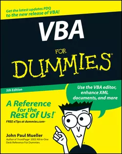 VBA For Dummies John Paul Mueller