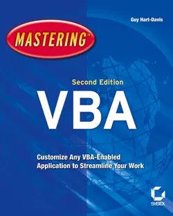 Mastering MIcrosoft VBA, Guy Hart-Davis