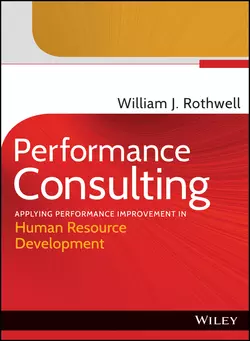 Performance Consulting. Applying Performance Improvement in Human Resource Development, William J. Rothwell