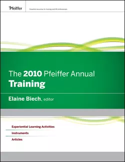 The 2010 Pfeiffer Annual. Training, Elaine Biech