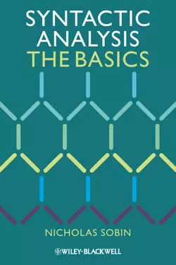 Syntactic Analysis. The Basics, Nicholas Sobin