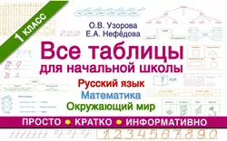 Все таблицы для начальной школы. Русский язык, математика, окружающий мир. 1-й класс, Ольга Узорова