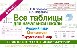 Все таблицы для начальной школы. Русский язык, математика, окружающий мир. 4-й класс, Ольга Узорова