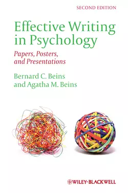 Effective Writing in Psychology. Papers, Posters,and Presentations, Beins Bernard