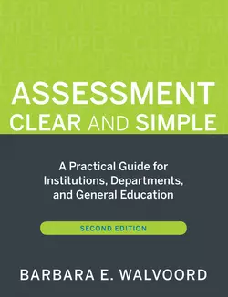 Assessment Clear and Simple. A Practical Guide for Institutions, Departments, and General Education, Banta Trudy