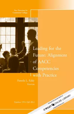 Leading for the Future: Alignment of AACC Competencies with Practice. New Directions for Community College, Number 159, Pamela Eddy