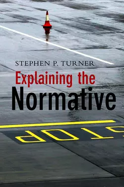 Explaining the Normative, Stephen Turner