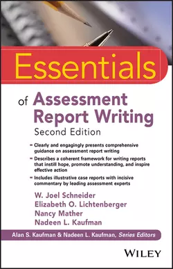 Essentials of Assessment Report Writing, Nancy Mather