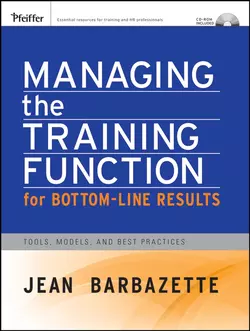 Managing the Training Function For Bottom Line Results