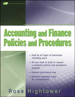 Accounting and Finance Policies and Procedures 